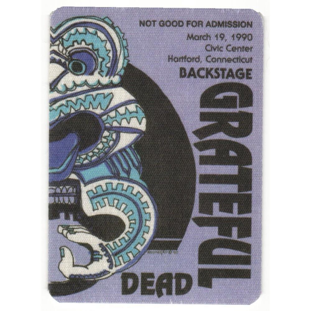 Vintage 1990 Grateful Dead Backstage Pass Hartford CT